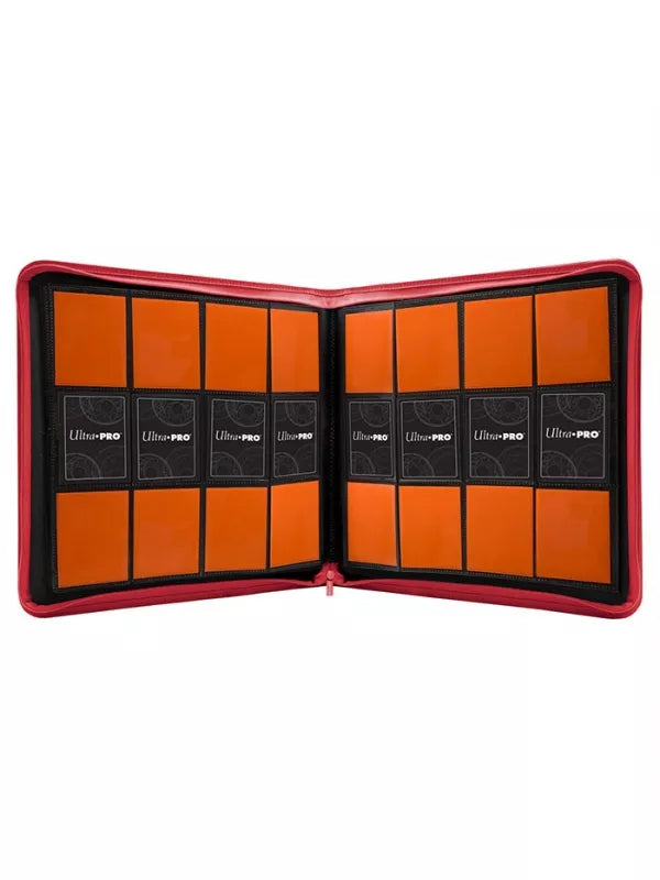 ÁLBUM CON CREMALLERA 12 BOLSILLOS ROJO ULTRA PRO