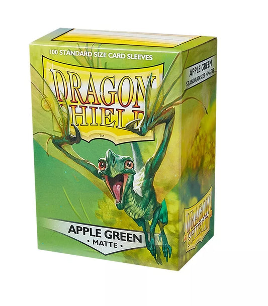 FUNDAS STANDARD MATTE VERDE MANZANA (100 FUNDAS) DRAGON SHIELD
